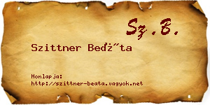 Szittner Beáta névjegykártya