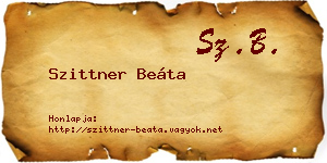 Szittner Beáta névjegykártya