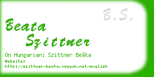 beata szittner business card