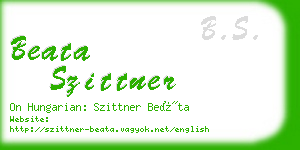 beata szittner business card